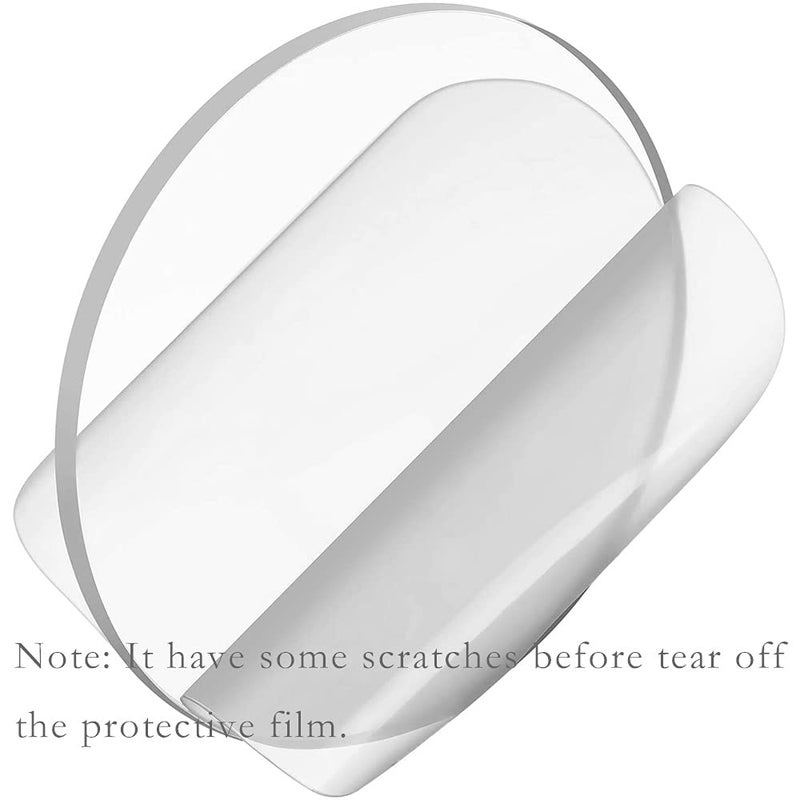 HYNNIO 10 Pieces Clear Circle Acrylic Sheet, 1/8"" Thickness, 3.5 Inch Plexiglass Circle Acrylic Disc Transparent Round Acrylic Blank Sign for Name Cards, Cricut Cutting, Painting and DIY Projects - Image 4